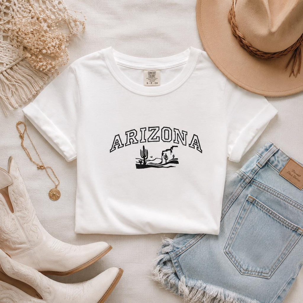 Arizona Landscape Embroidered Pullover Shirt