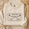 Customizable Concert Ticket Theme Embroidered Pullover Sweatshirt