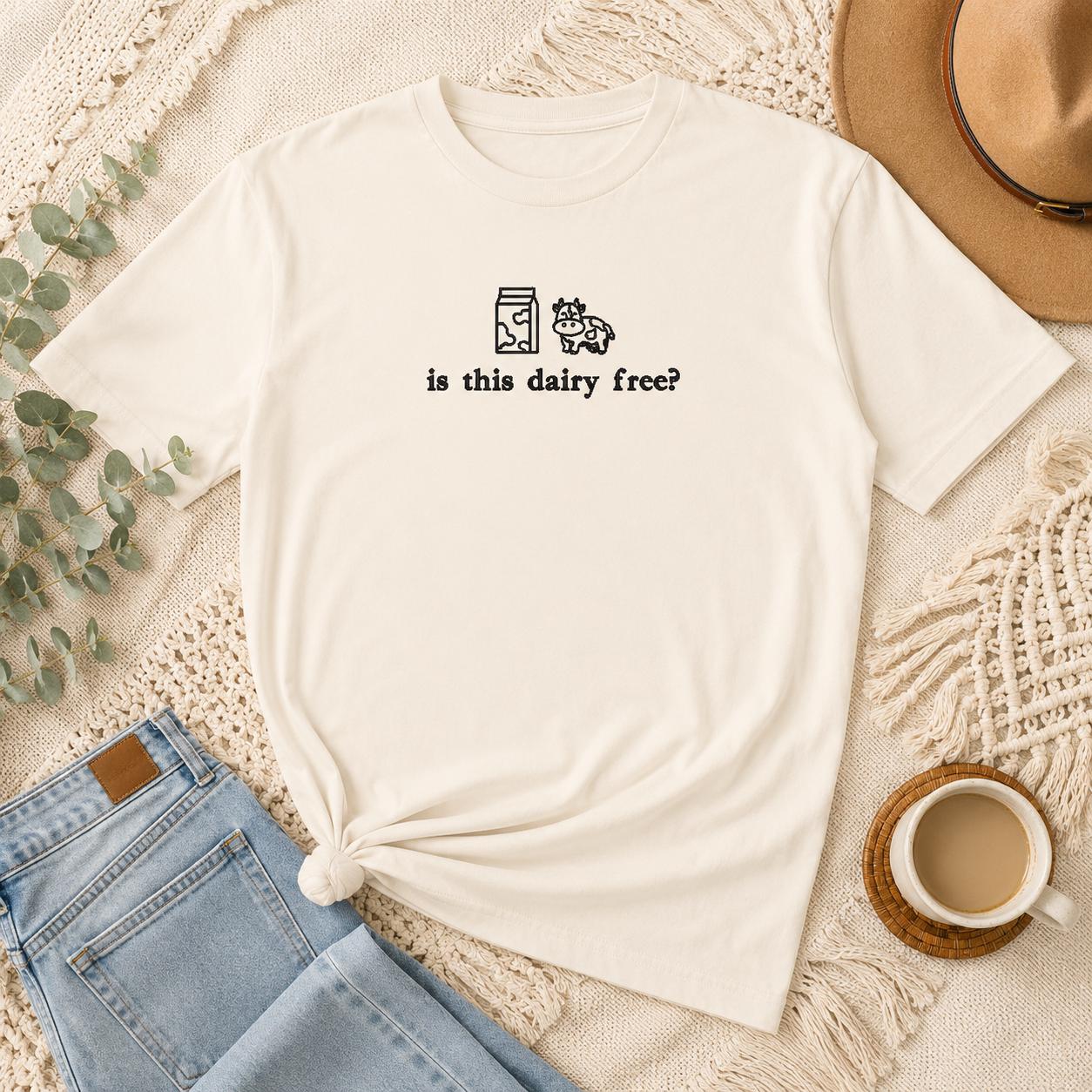 Is this Dairy Free? Embroidered Pullover Shirt