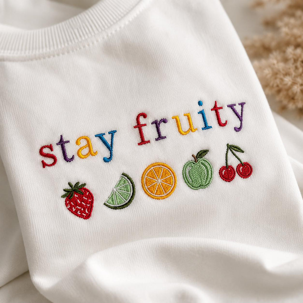 Stay Fruity Pullover Embroidered Shirt