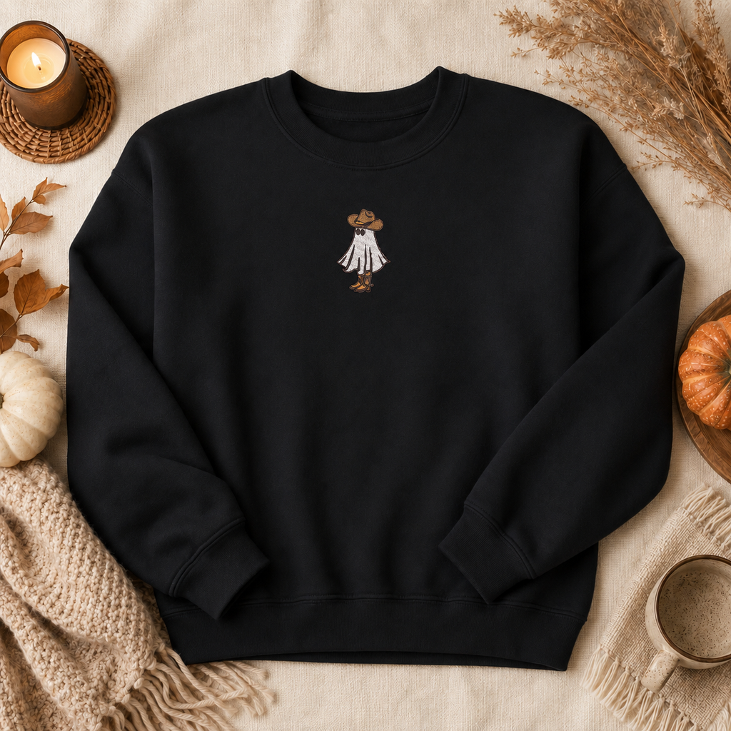 Customizable Ghost Embroidered Sweater