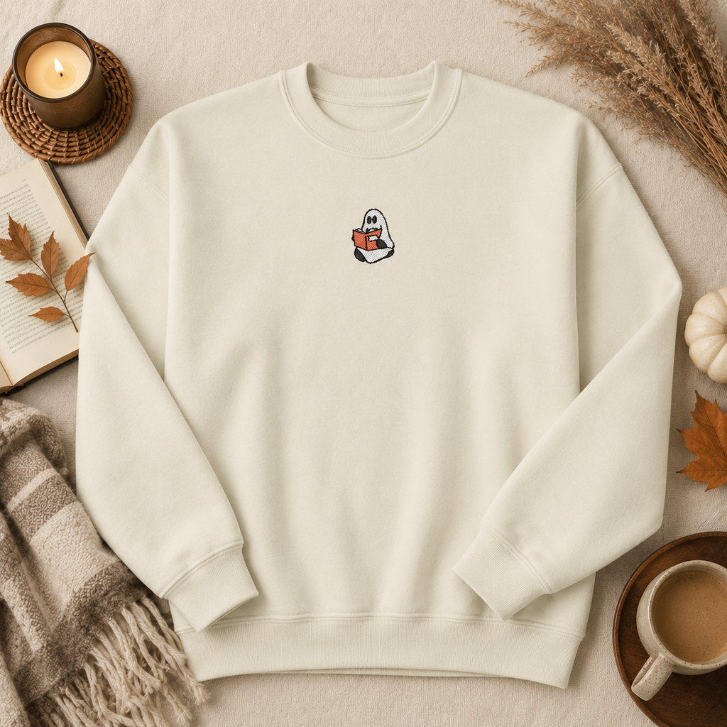 Customizable Ghost Embroidered Sweater