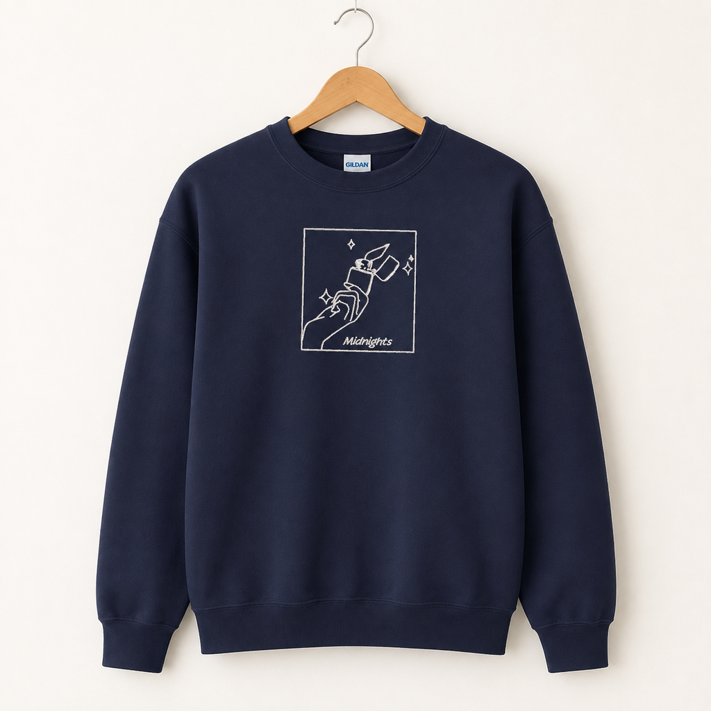 Meet Me at Midnights Embroidered Pullover Sweater