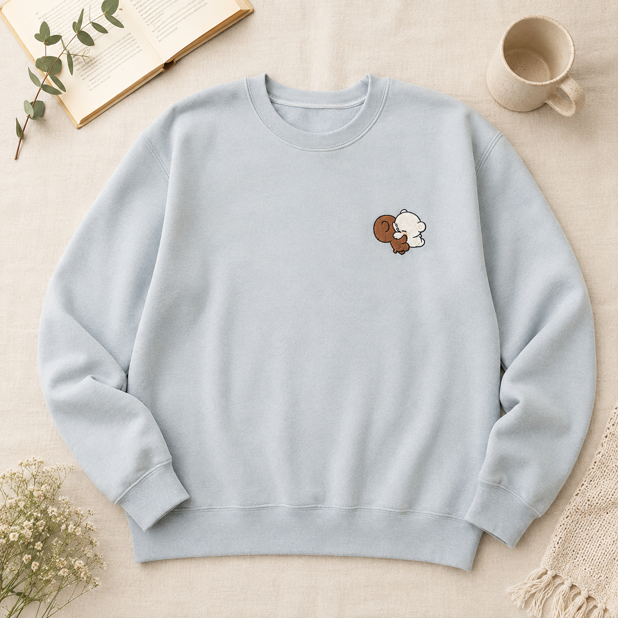Milk & Mocha Bear Embroidered Sweater