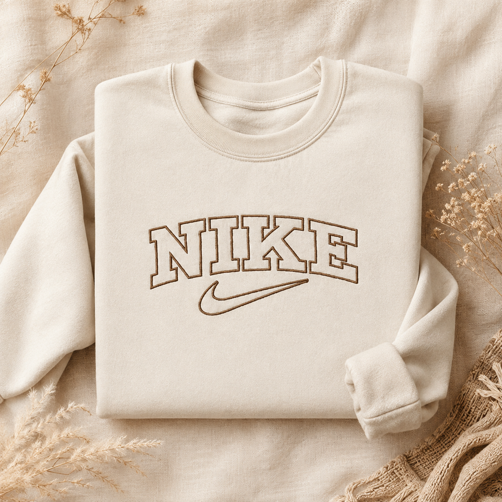 Vintage College Lettering Embroidered Sweater
