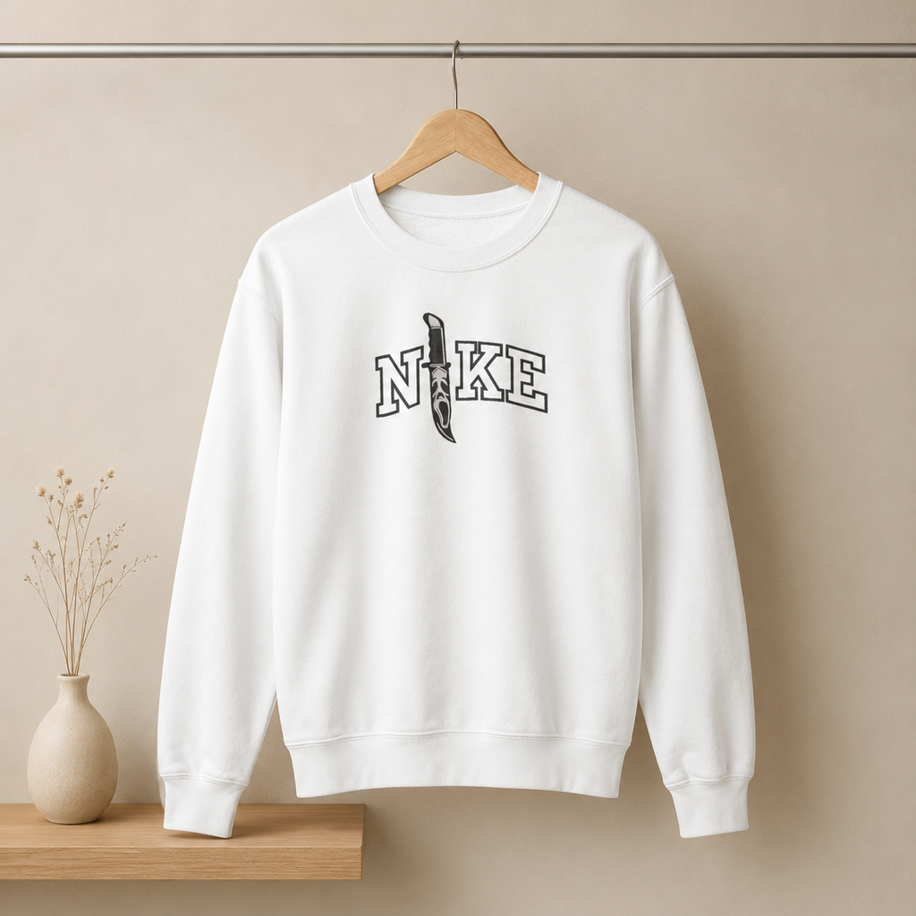 Ghostface Embroidered Knife Pullover Sweatshirt