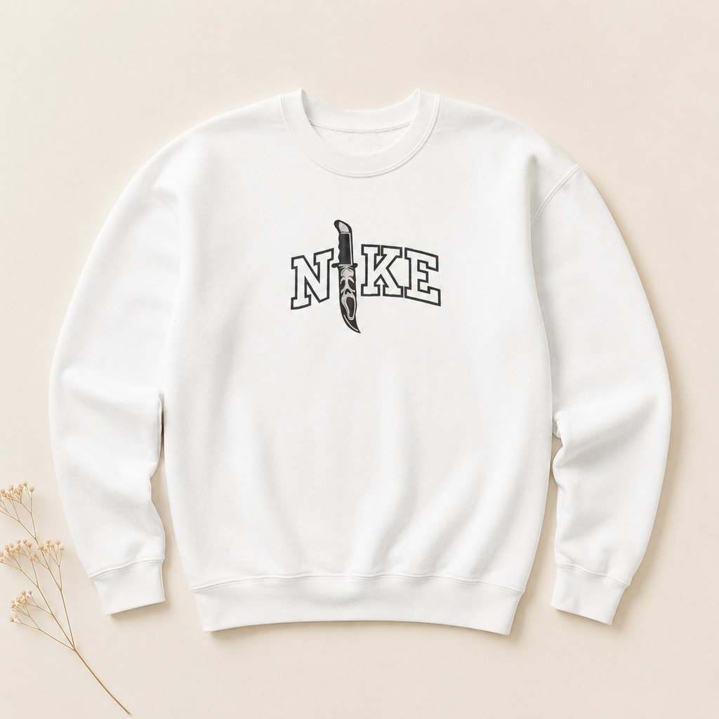 Ghostface Embroidered Knife Pullover Sweatshirt