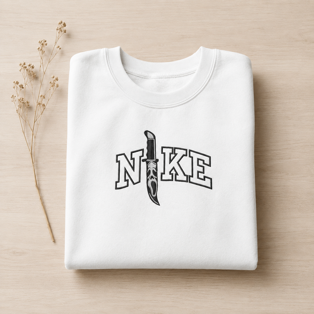 Ghostface Embroidered Knife Pullover Sweatshirt
