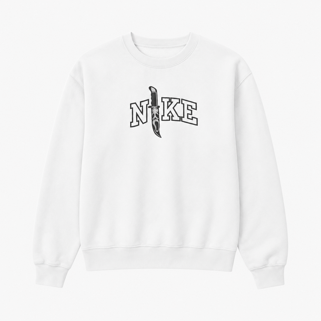 Ghostface Embroidered Knife Pullover Sweatshirt