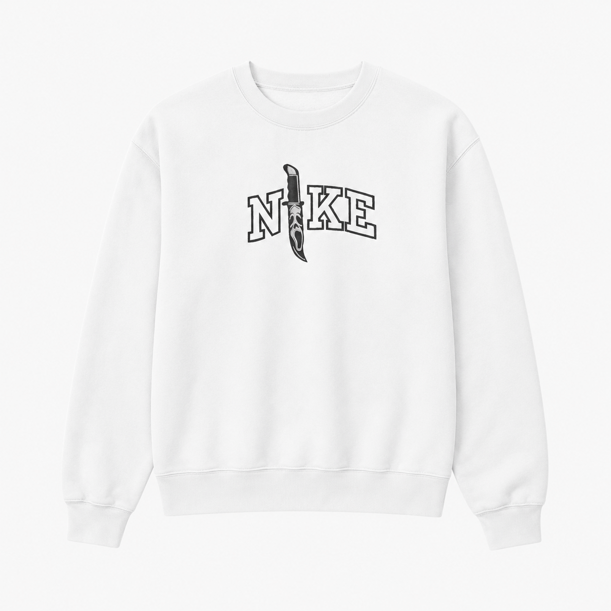 Ghostface Embroidered Knife Pullover Sweatshirt