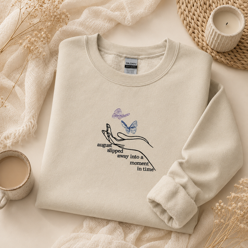 August Slipped Away Embroidered Pullover Sweatshirt