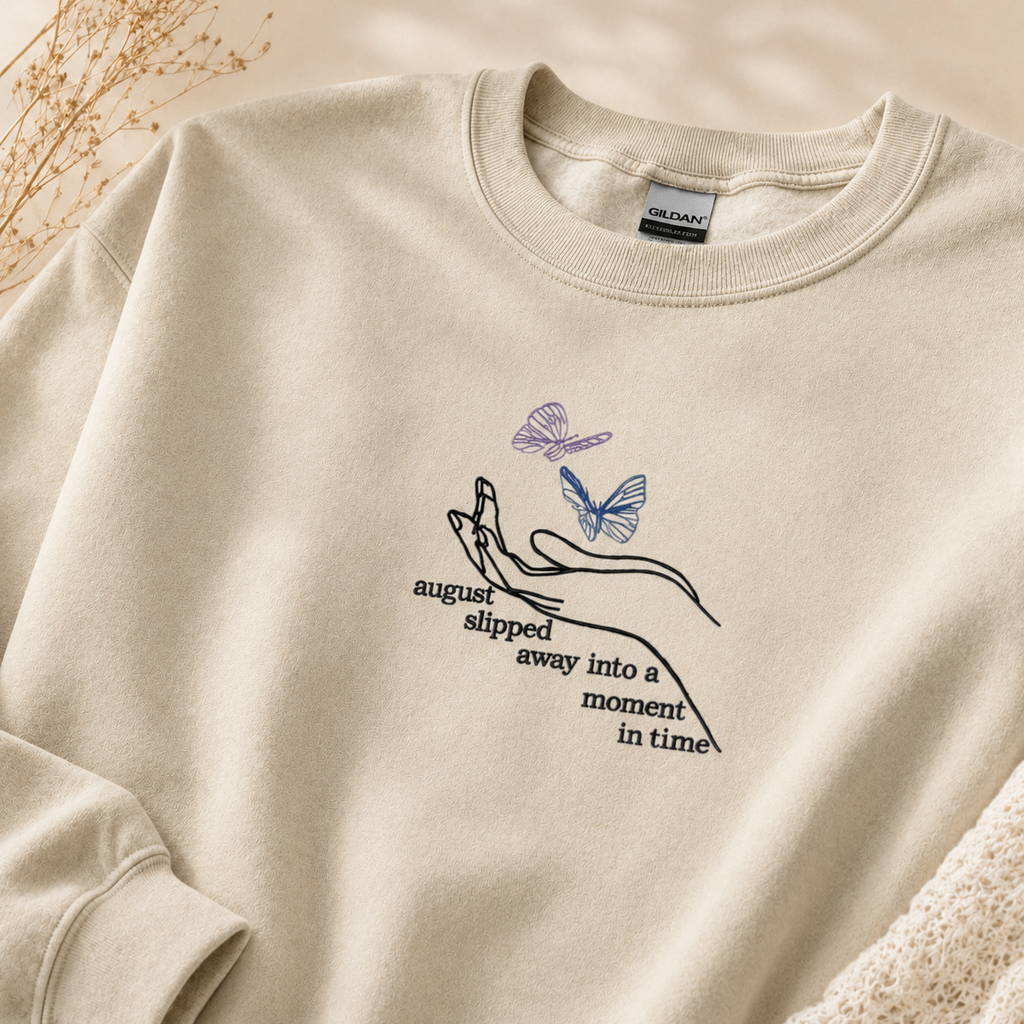 August Slipped Away Embroidered Pullover Sweatshirt