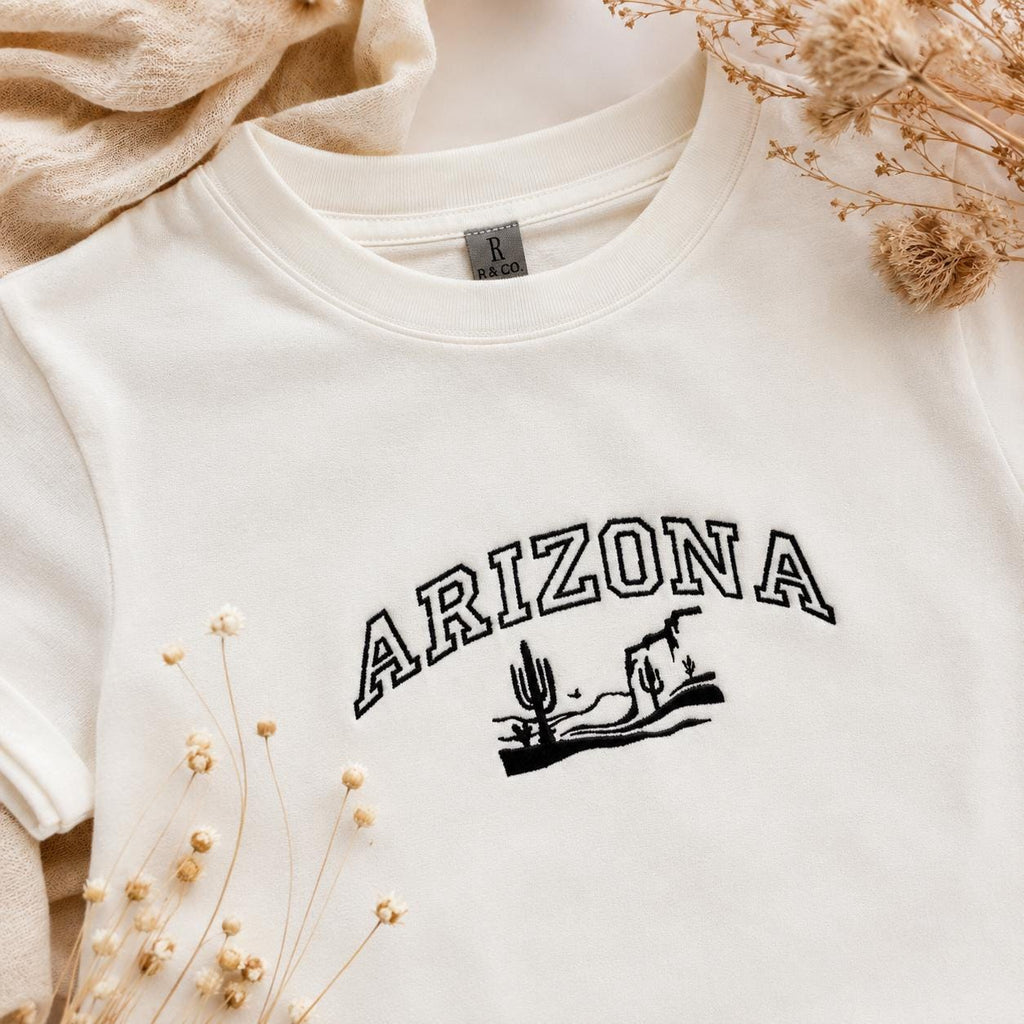 Arizona Landscape Embroidered Pullover Shirt