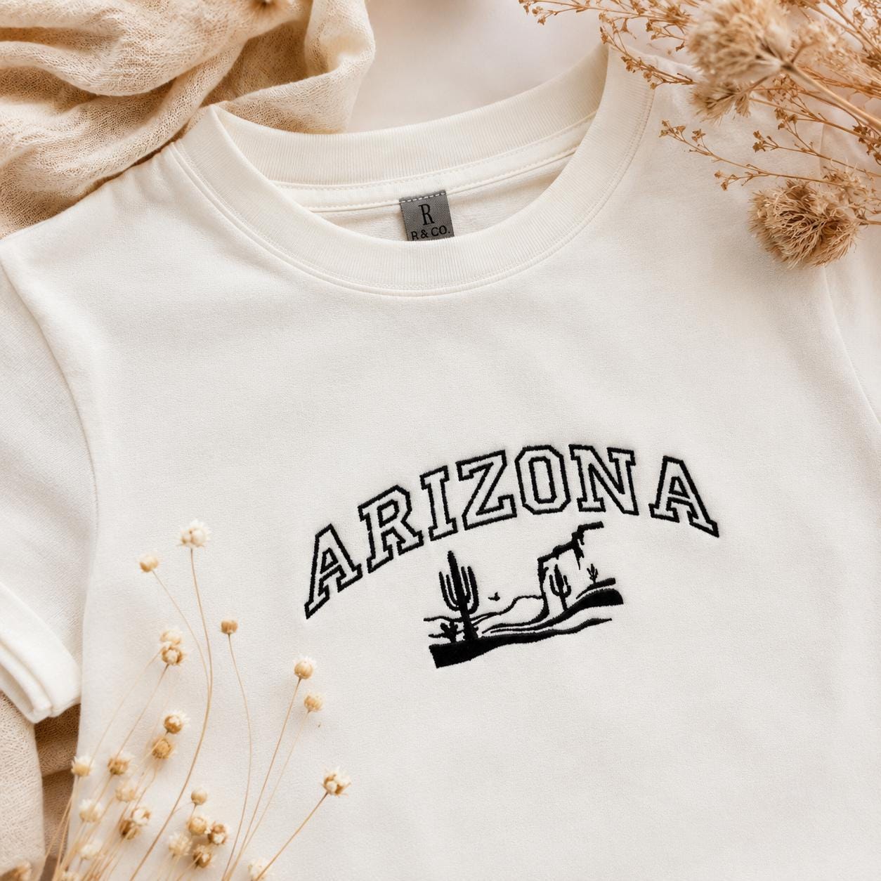 Arizona Landscape Embroidered Pullover Shirt