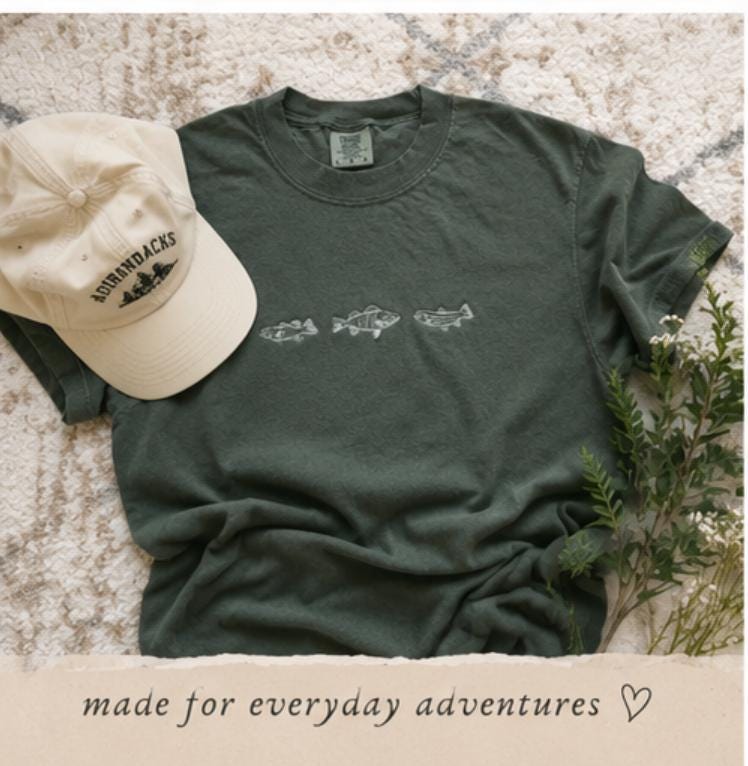 Embroidered Pullover Fish Shirt