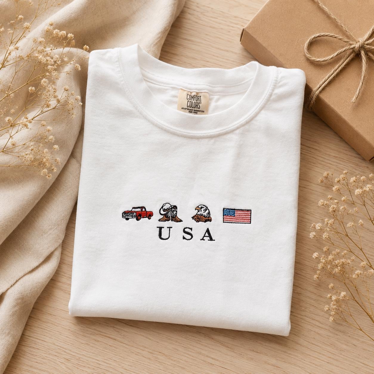 USA Icons Pullover Embroidered Shirt