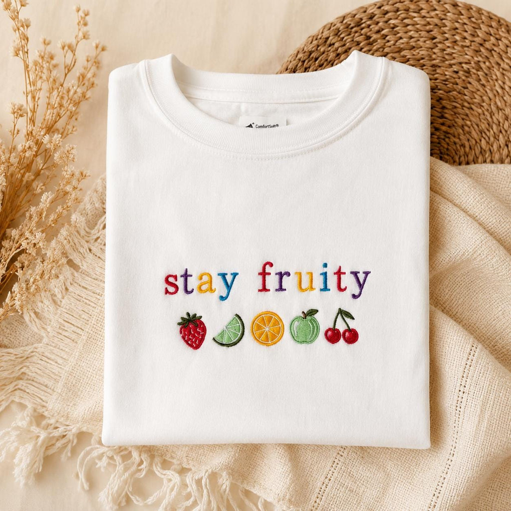 Stay Fruity Pullover Embroidered Shirt