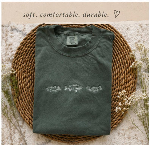 Embroidered Pullover Fish Shirt